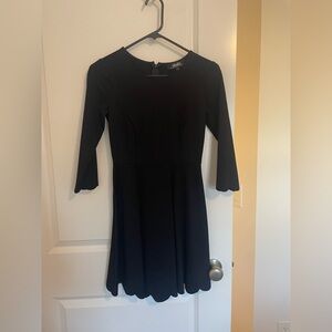 Lulu's Black Scalloped Skater Skirt